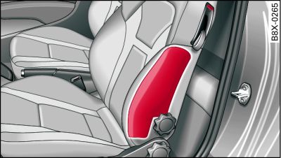 Location of side airbag in driver's seat